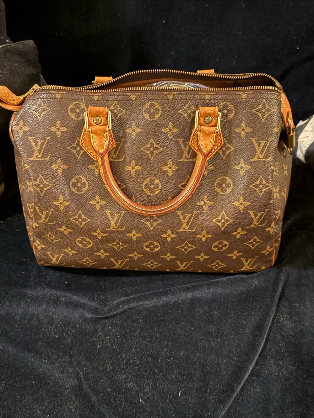 Louis Vuitton Monogram Satchel in Brown and Tan Speedy 30